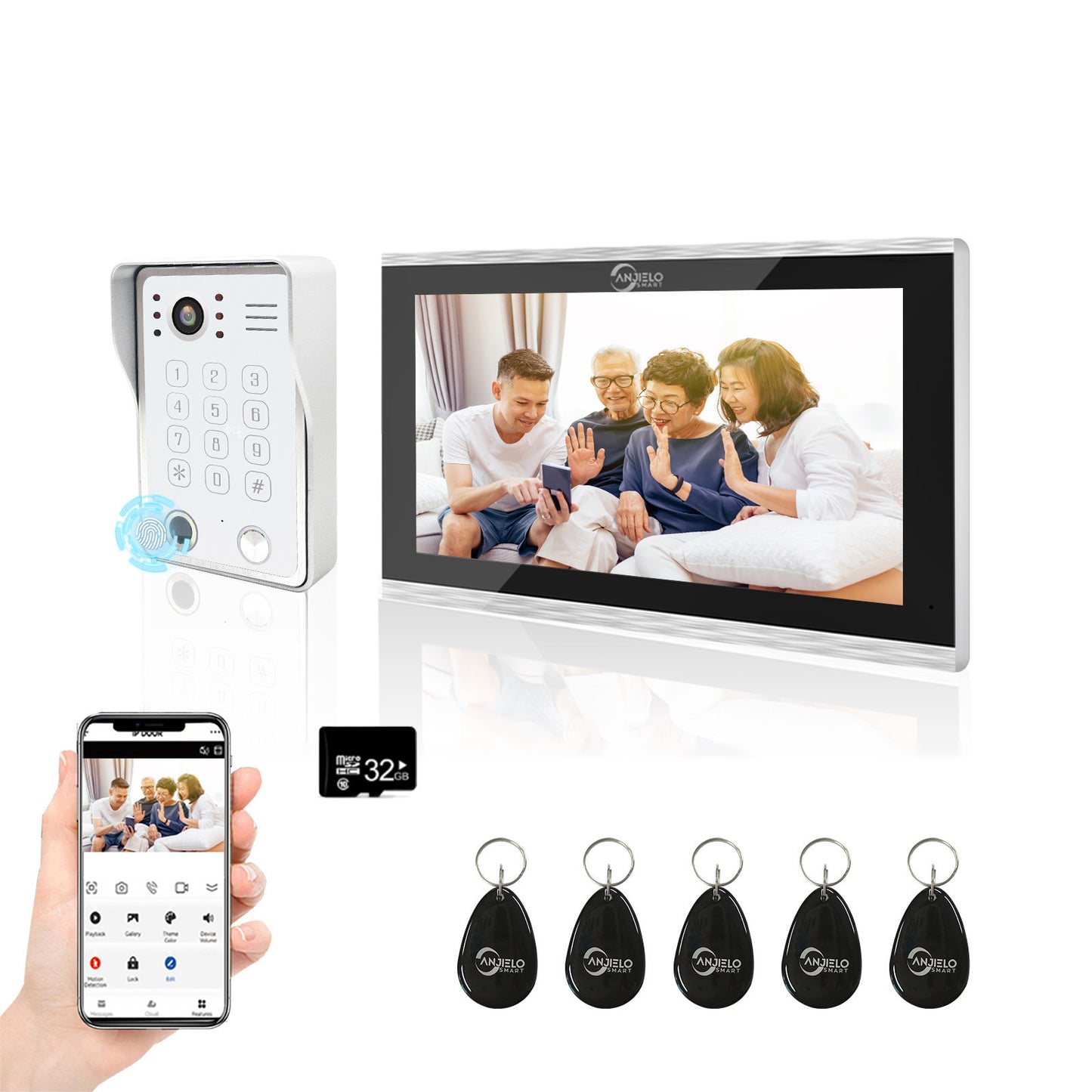 Home Building Wireless Video Doorbell With Waterproof Camera