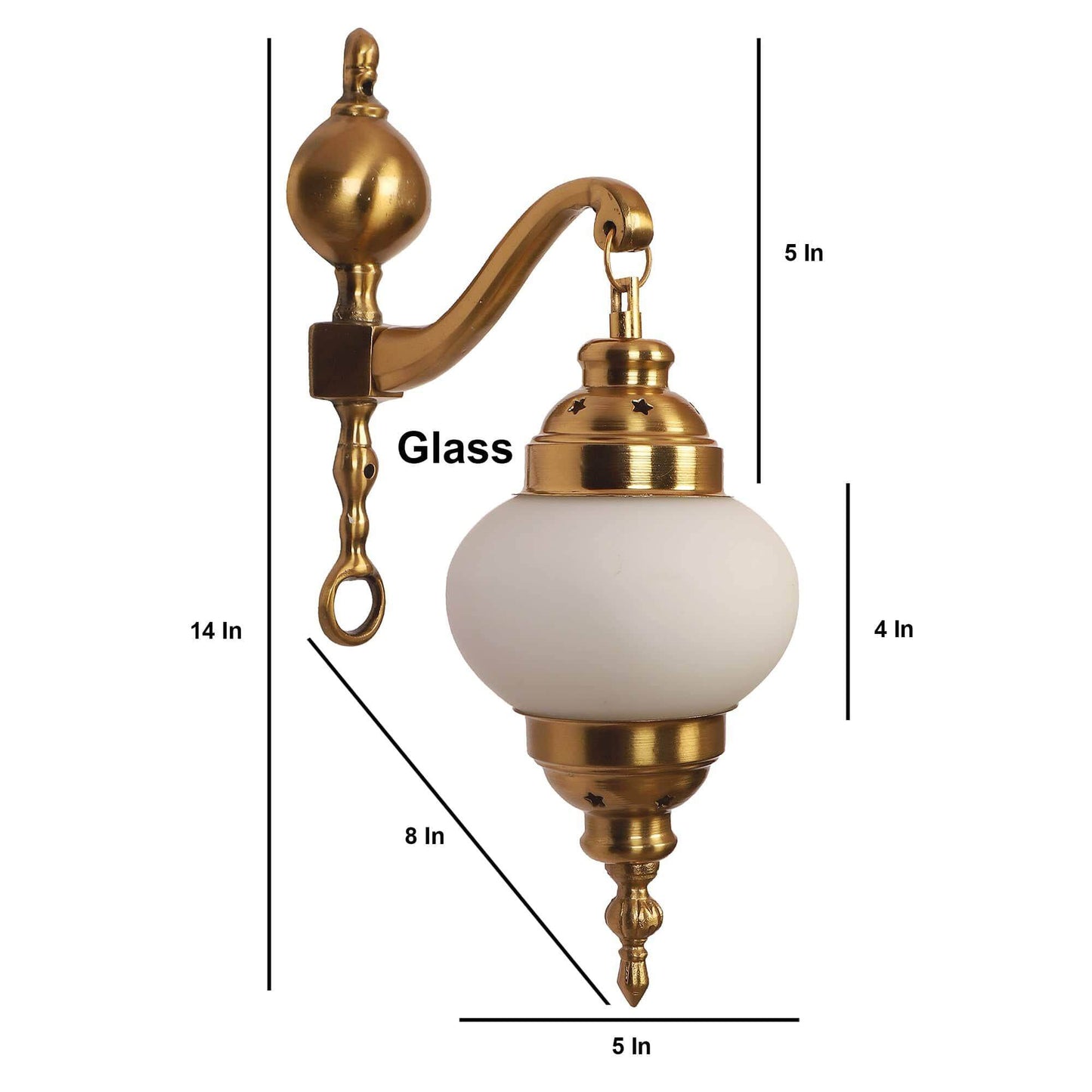 White And Gold Aluminium Single Wall Lights