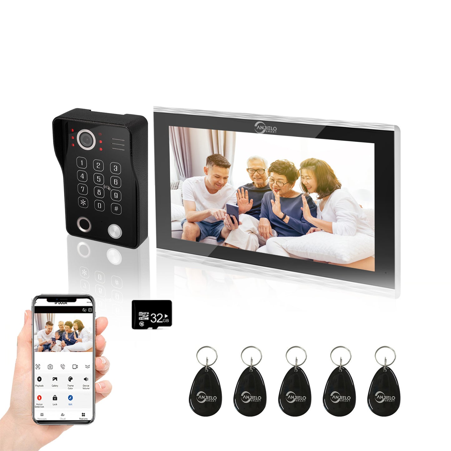 Home Building Wireless Video Doorbell With Waterproof Camera