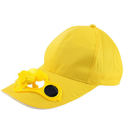 Sunscreen Solar Powered Fan Hat Summer Outdoor Sport Hats Sun Protection Cap With Solar Cool Fan Bicycling Climbing Baseball Cap