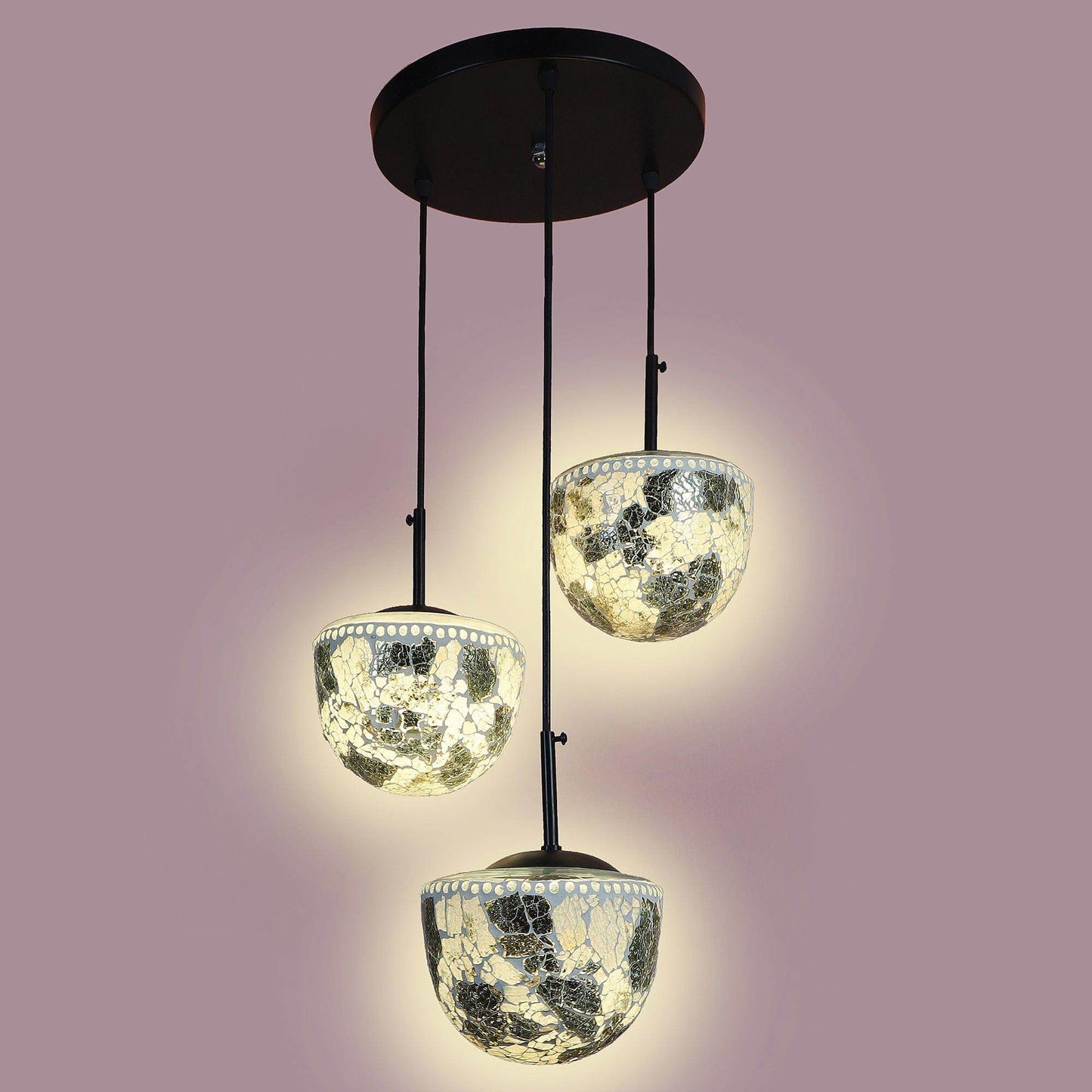 Multicolour  Metal 3 Hanging Light