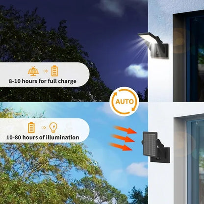 Inowel Solar Wall Lights Outdoor Motion Sensor Wall Sconce Dimmable Porch Lights 11611HB