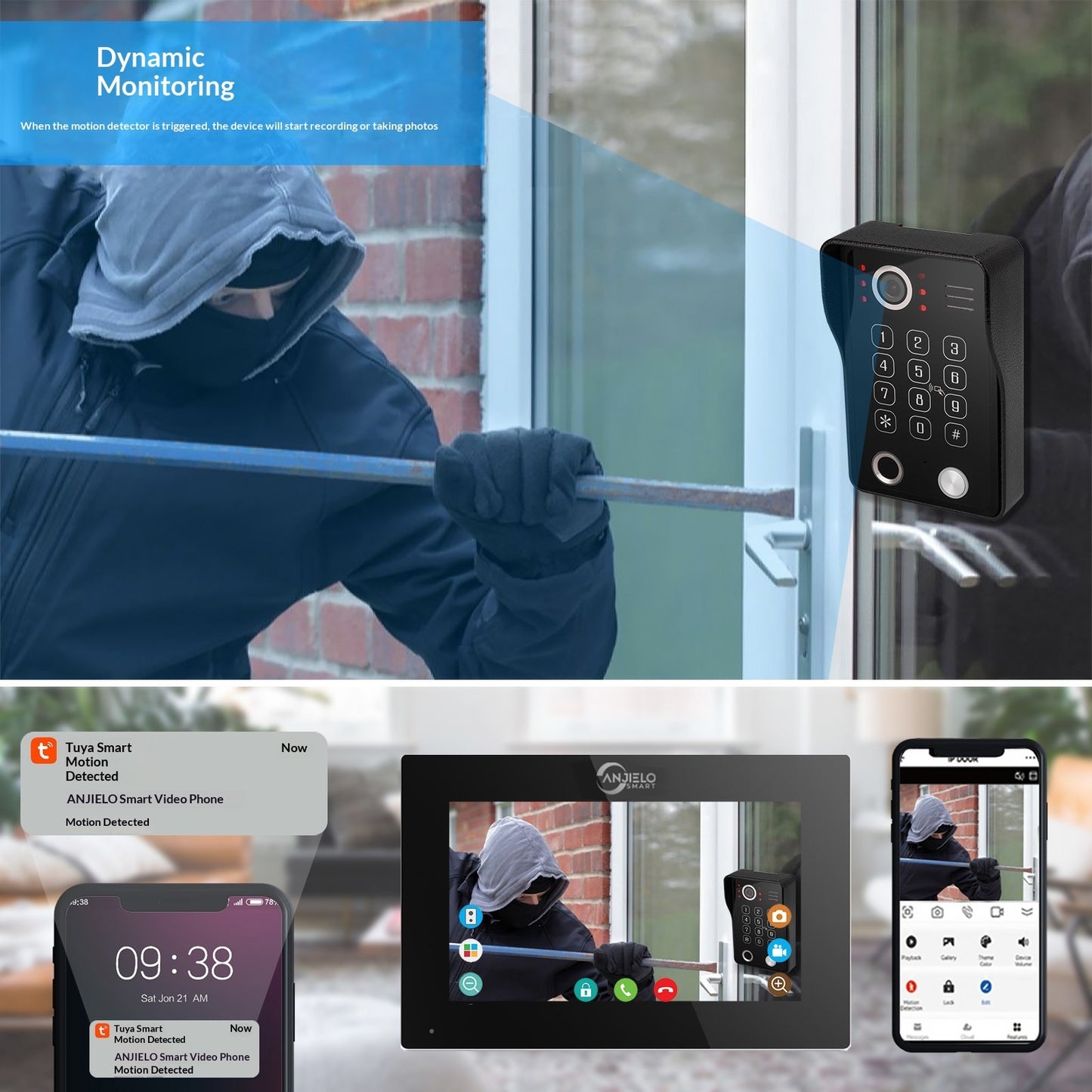 Home Building Wireless Video Doorbell With Waterproof Camera