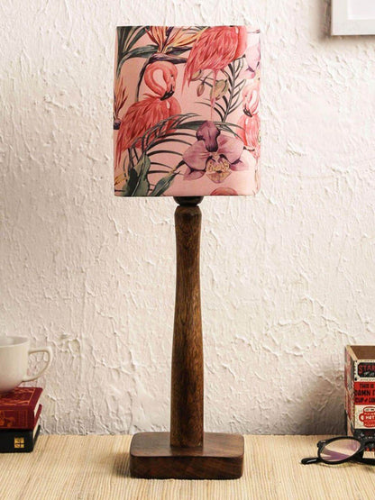 Pink Flamingo Wooden Lamp