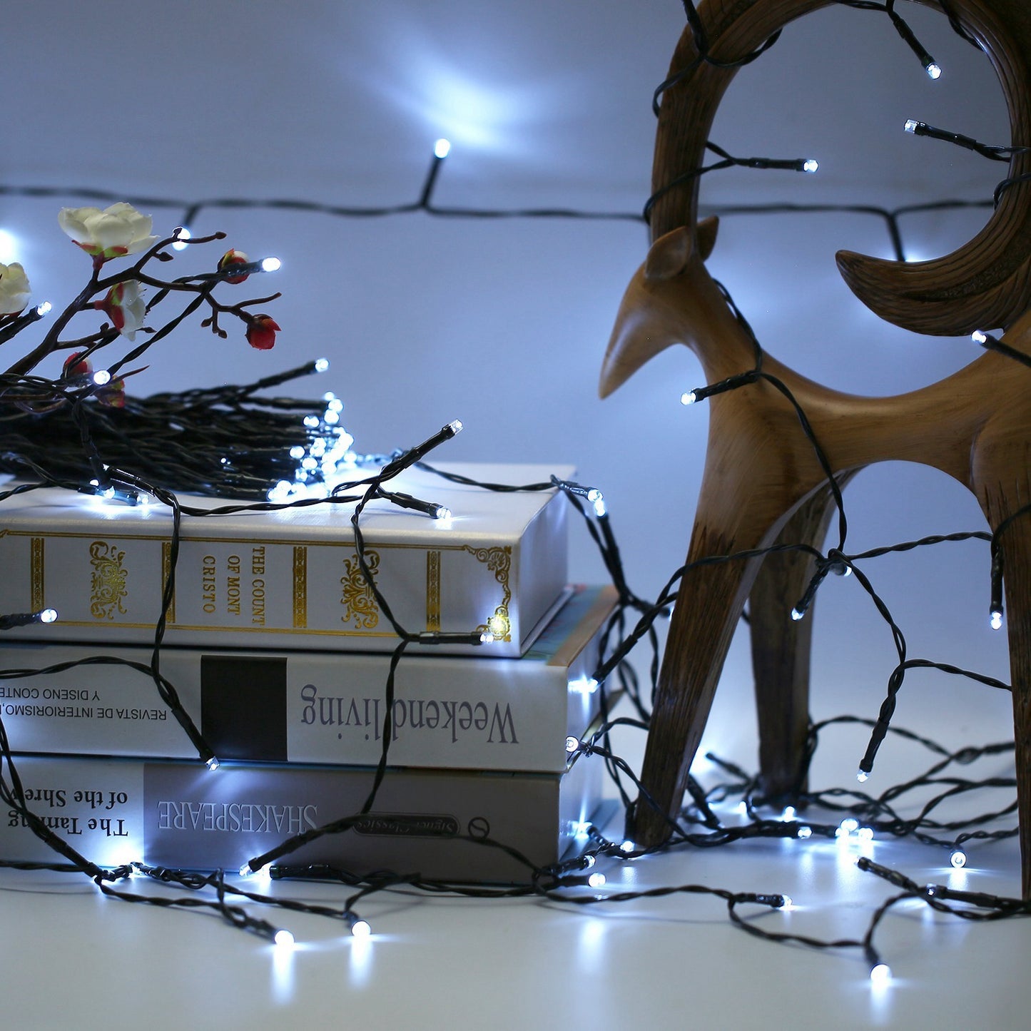 1Pc Solar String Lights LED Solar Power Fairy String Light 12M 8 Lighting Mode Cool Light Waterproof Starry String Lights Christmas Wedding Party Decor String Lights