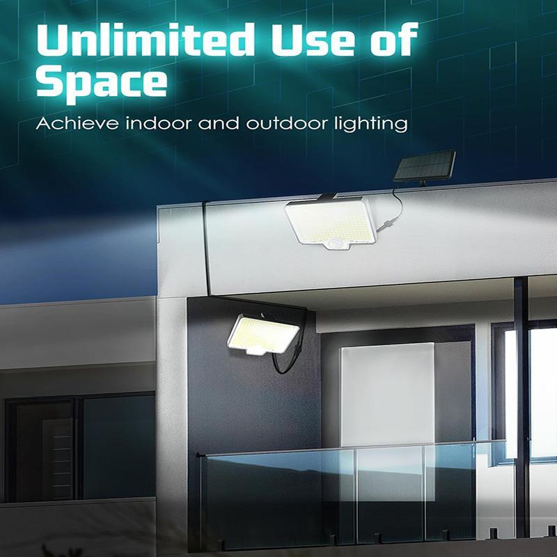 2-Pack Solar Motion Sensor Outdoor Floodlights 2600 Lumens, IP67 Waterproof