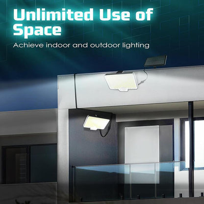 2-Pack Solar Motion Sensor Outdoor Floodlights 2600 Lumens, IP67 Waterproof