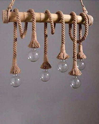 Pendant Hanging Lamps Bamboo Lighting (6-Light)