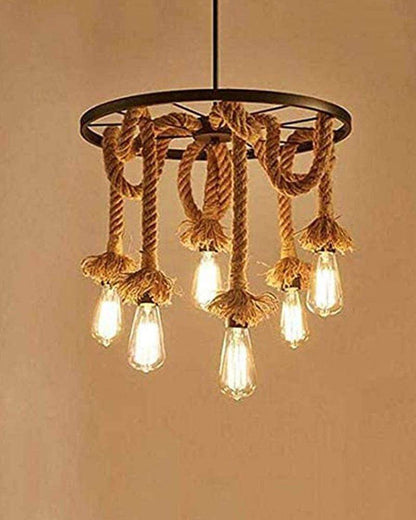 Pendant Hamp Rope Edison Hanging Lights