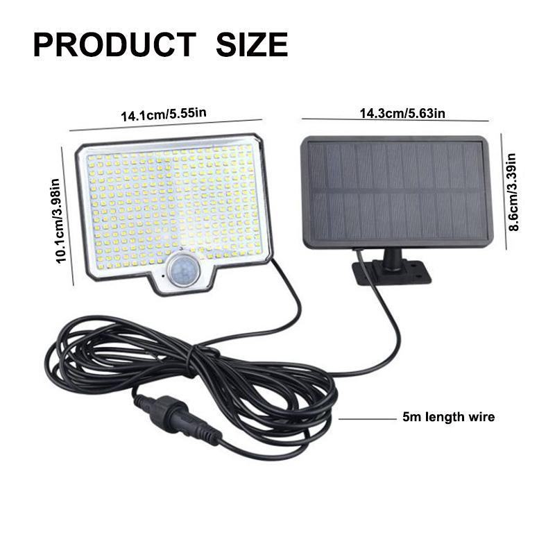 2-Pack Solar Motion Sensor Outdoor Floodlights 2600 Lumens, IP67 Waterproof