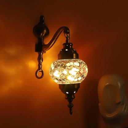 Gold And Multicolour Aluminium Wall Light
