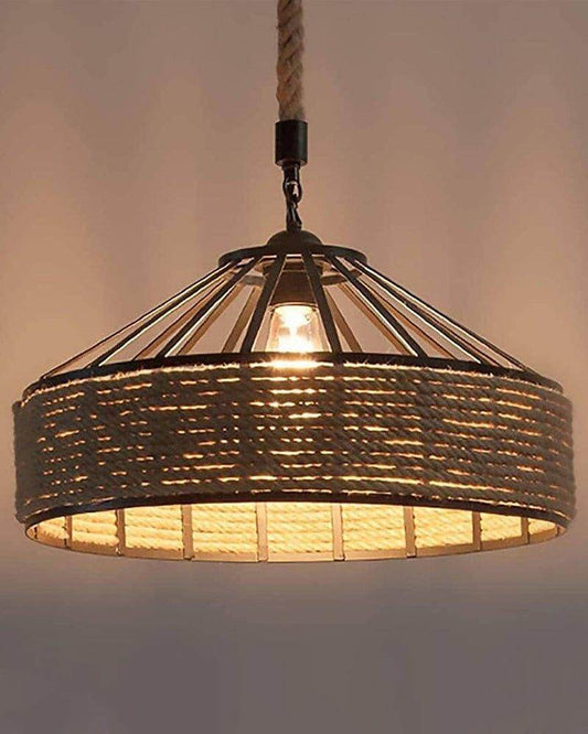 Hanging Lamp Vintage Hemp Rope Pendant Ceiling Lamp For Home Decoration Restaurant