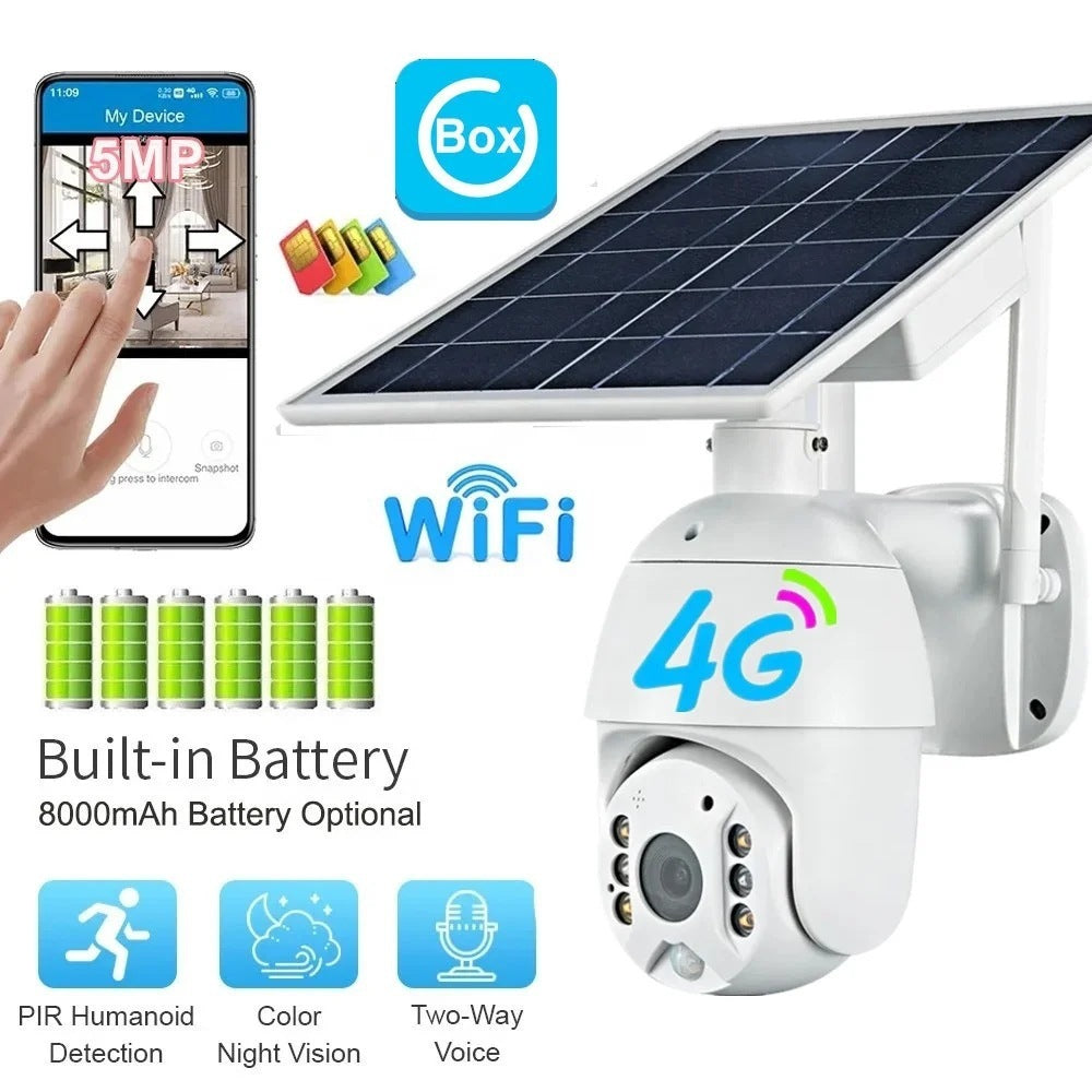 4G HD UBOX Solar-Powered Dome Surveillance Camera