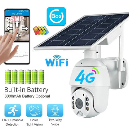 4G HD UBOX Solar-Powered Dome Surveillance Camera