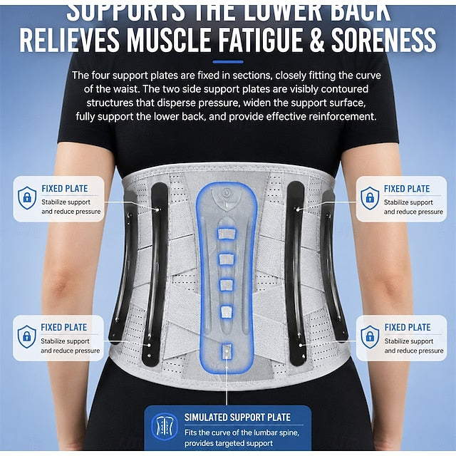 Breathable Back Brace for Lower Back Pain Relief, Lumbar Support Belt with Adjustable Straps & Removable Pad for Herniated Disc, Sciatica, Scoliosis, Fits Men & Women