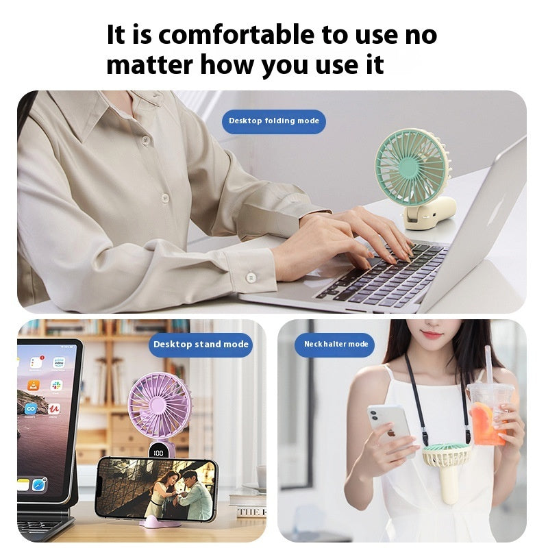 Desktop Folding Little Fan Usb Charging Portable Small Handheld Fan Little Fan