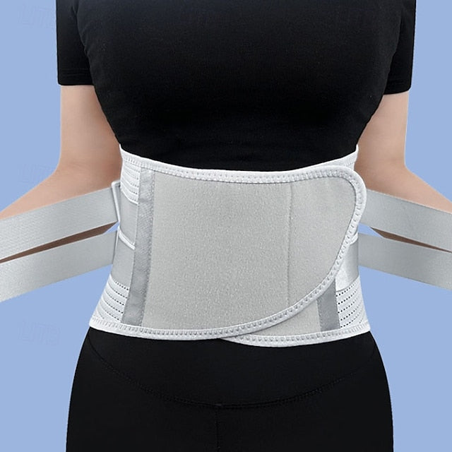 Breathable Back Brace for Lower Back Pain Relief, Lumbar Support Belt with Adjustable Straps & Removable Pad for Herniated Disc, Sciatica, Scoliosis, Fits Men & Women