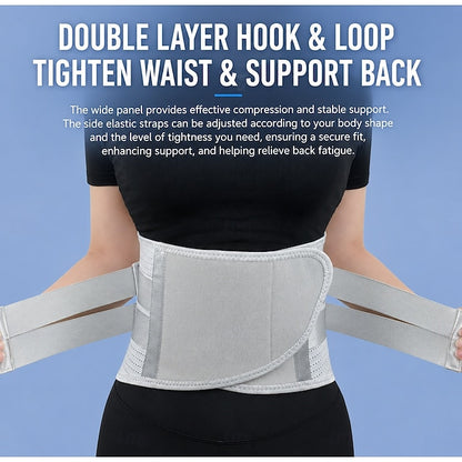 Breathable Back Brace for Lower Back Pain Relief, Lumbar Support Belt with Adjustable Straps & Removable Pad for Herniated Disc, Sciatica, Scoliosis, Fits Men & Women