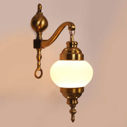 White And Gold Aluminium Single  Wall Lights