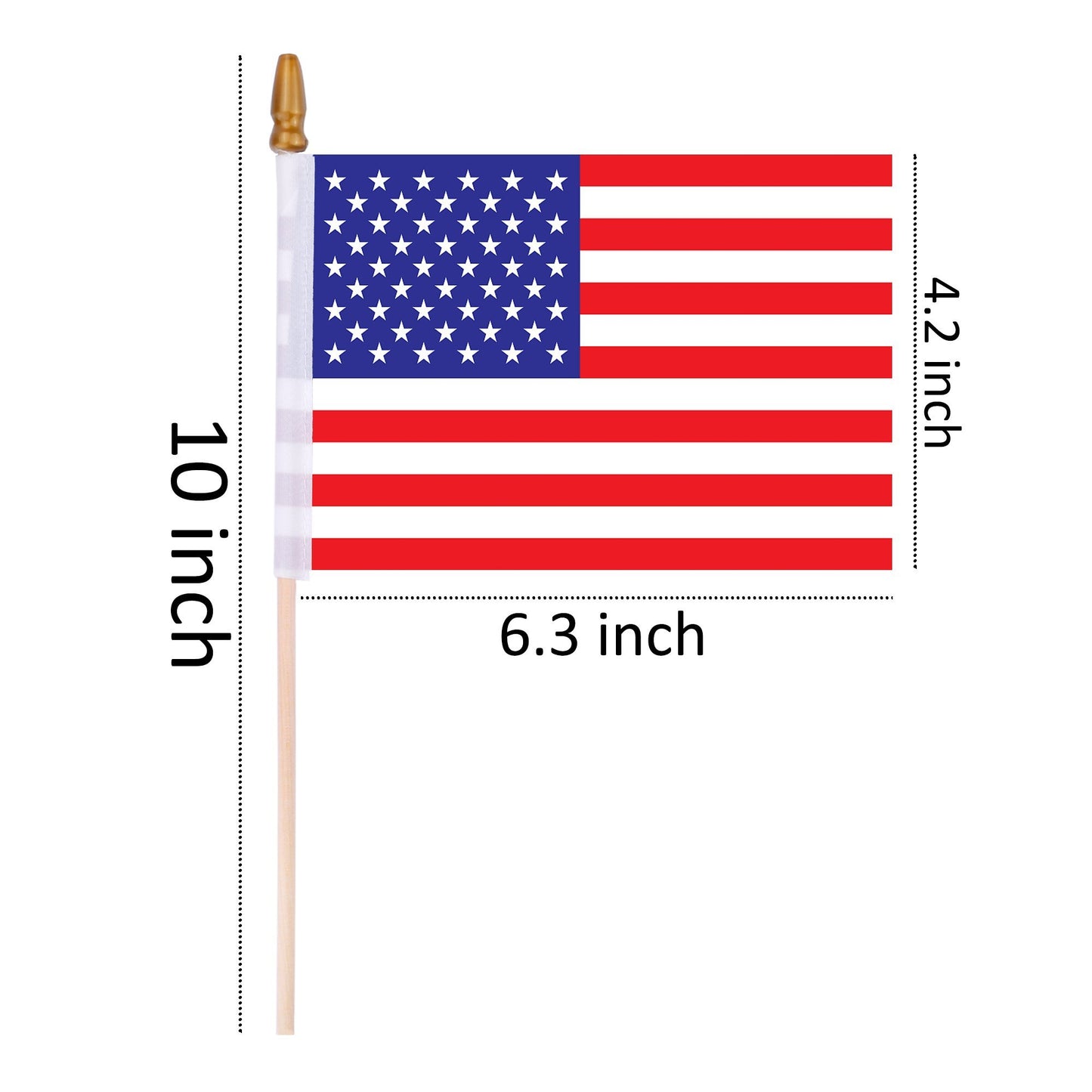 Small American Flags On Stick,65 American Flags Hand Held Mini US Flags For American Independence Day,Memorial Day President’s Day,Veterans Day