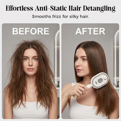 Electric Spray air Cushion Massage Comb, 3-in-1 Electric Mist Spray Hair Brush, Retractable Hairs Massage Brush for Frizzy Hair & Scalp Care, Relieve Hair Tangles & Dryness