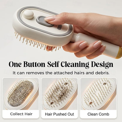 Electric Spray air Cushion Massage Comb, 3-in-1 Electric Mist Spray Hair Brush, Retractable Hairs Massage Brush for Frizzy Hair & Scalp Care, Relieve Hair Tangles & Dryness