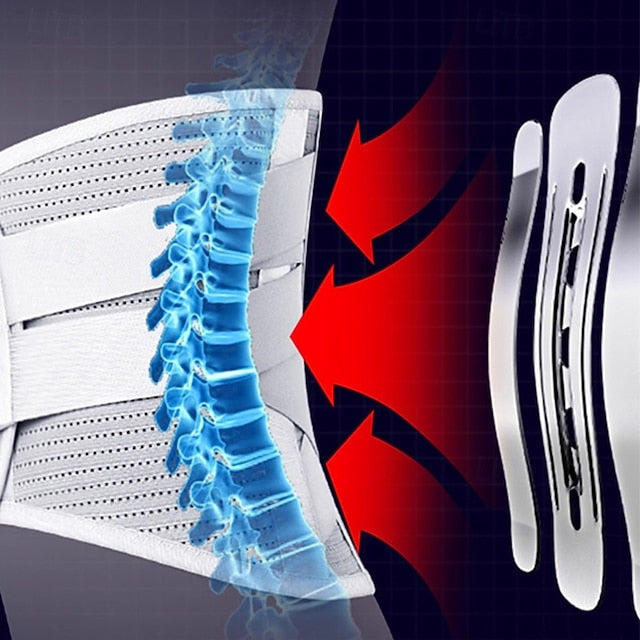 Breathable Back Brace for Lower Back Pain Relief, Lumbar Support Belt with Adjustable Straps & Removable Pad for Herniated Disc, Sciatica, Scoliosis, Fits Men & Women