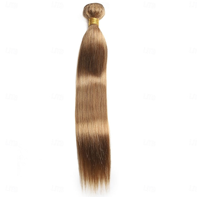 Light brown Color Hair Straight Human Hair Extensions Human Hair Weave 12-28 Inch